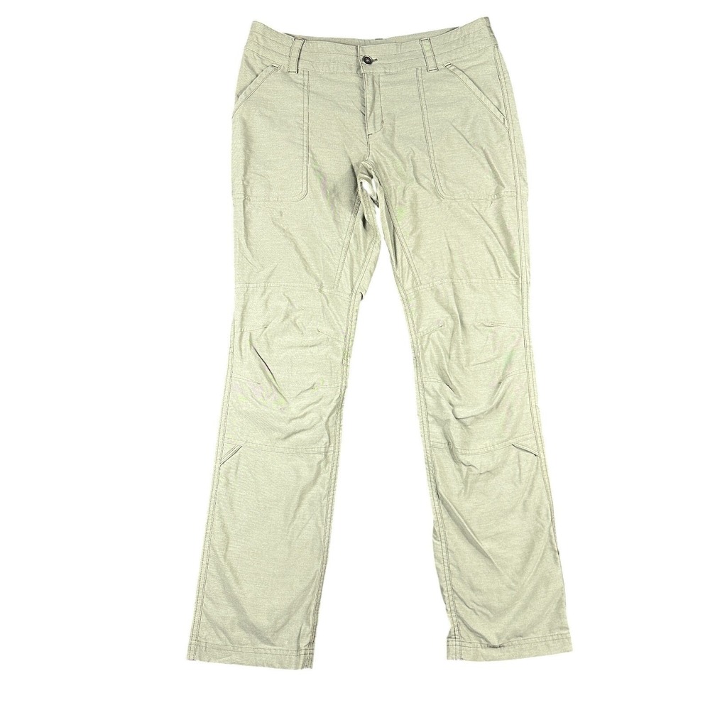 Columbia Pilsner Peak Roll Up Pants Womens 10 Green Hammer Loop Sun Protection